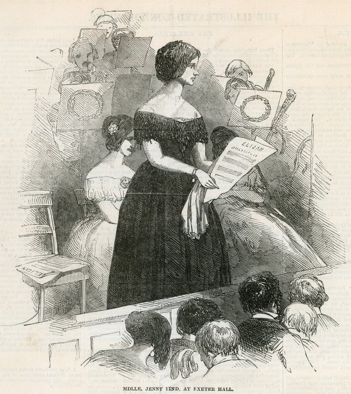 Jenny Lind az Exeter Hallban alkotó: English School