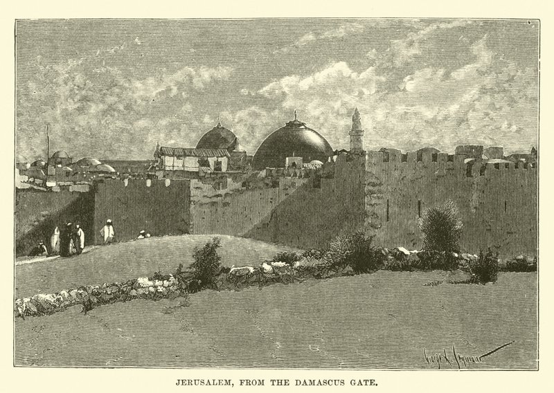 Jeruzsálem, a Damaszkusz-kaputól alkotó: English School
