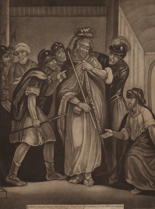 Jézus töviskoronával megkoronázva (metszet) alkotó: English School