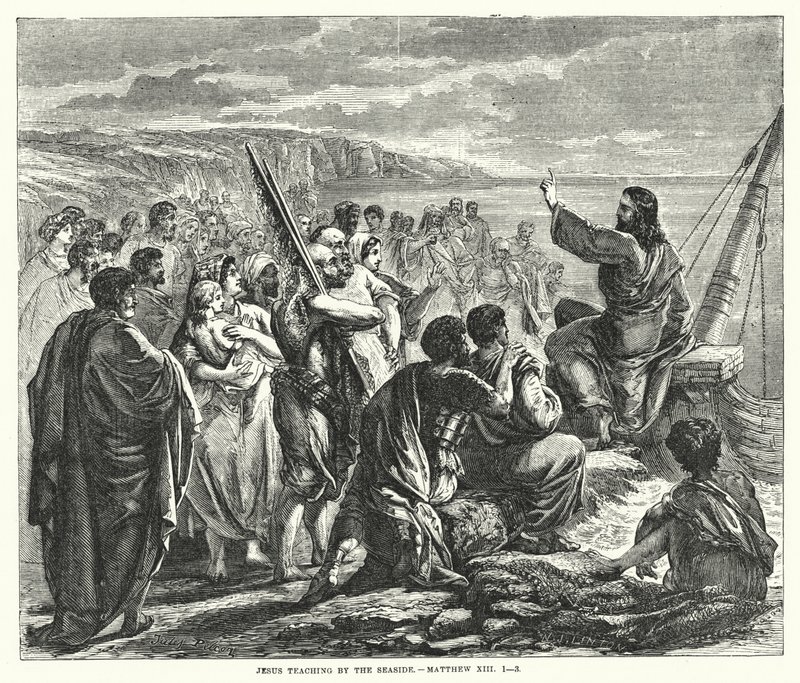 Jézus a Tengerparton tanít, Máté XIII alkotó: English School