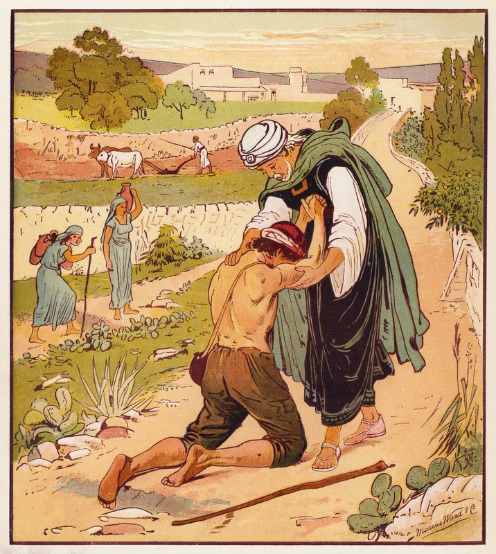 Jézus példázatai: A tékozló fiú visszatérése (színes litho) alkotó: English School