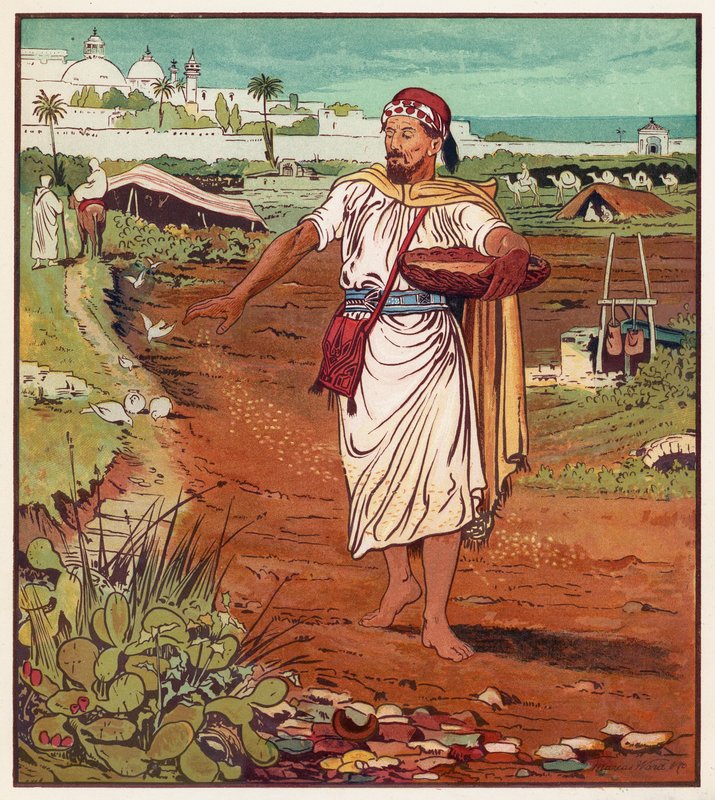 Jézus példázatai: A magvető és a mag (színes litho) alkotó: English School