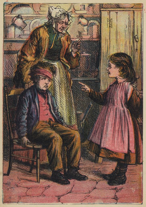 Jill játszik szegény Jackkel (színes litográfia) alkotó: English School