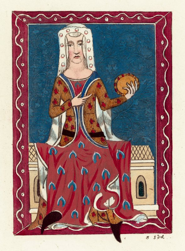 Joan, Kent grófnője, Edward, a Fekete Herceg felesége (színes metszet) alkotó: English School