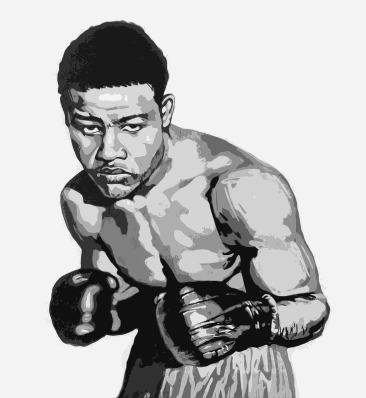 Joe Louis, tizenegy éve nehézsúlyú világbajnok alkotó: English School
