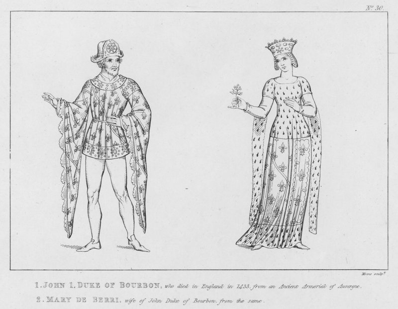 János 1, Bourbon hercege, Mary de Berri (metszet) alkotó: English School