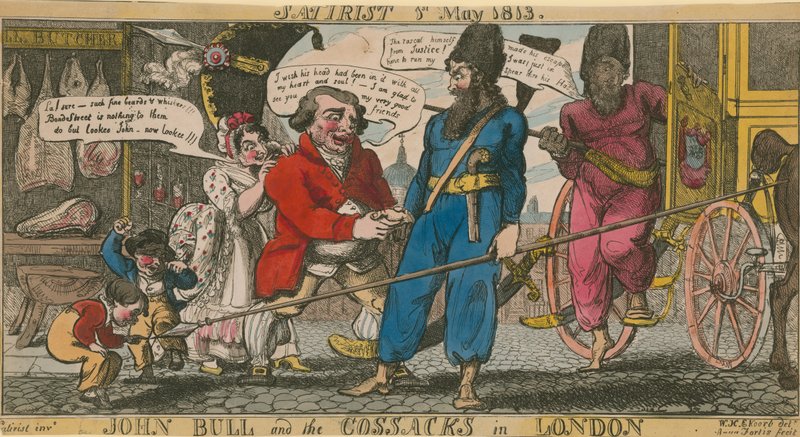 John Bull és a kozákok Londonban alkotó: English School