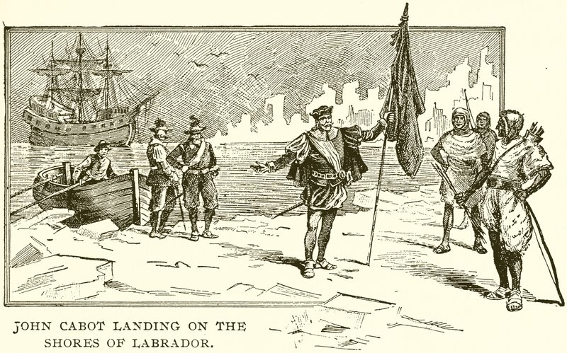 John Cabot leszállás Labrador partjainál alkotó: English School