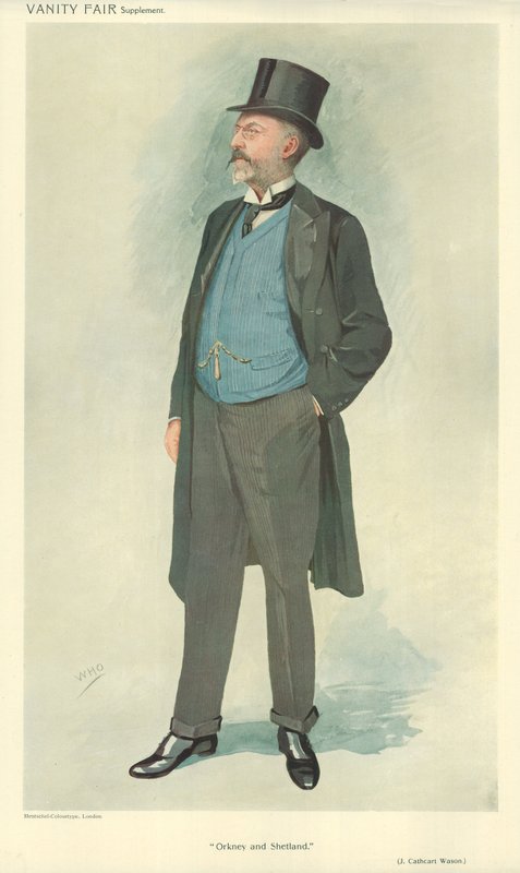 John Cathcart Wason, Orkney és Shetland, 1909. szeptember 15., Vanity Fair rajzfilm alkotó: English School