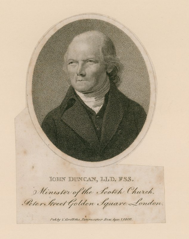 John Duncan, a skót egyház minisztere, Peter Street, Golden Square, London alkotó: English School
