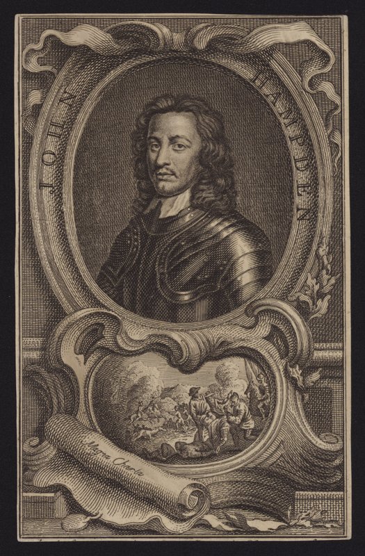 John Hampden, angol parlamenti politikus és katona (metszet) alkotó: English School