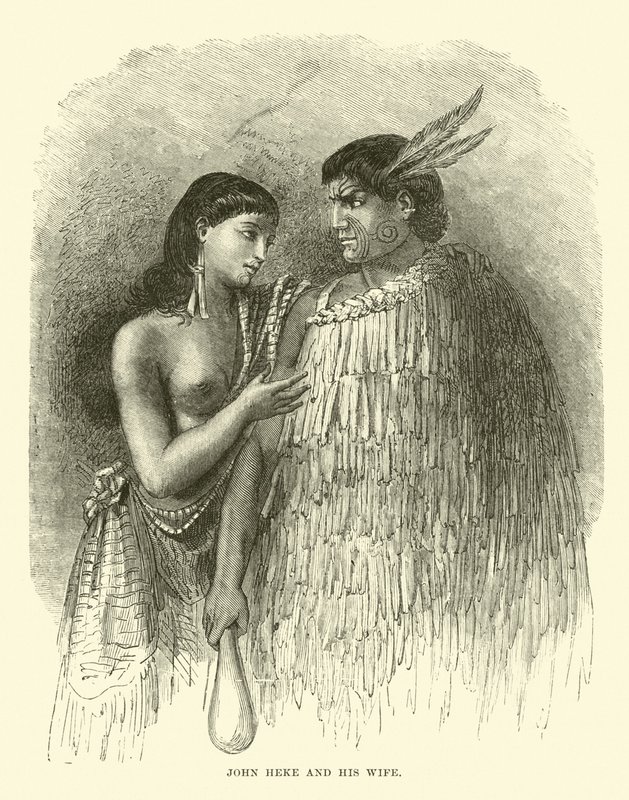 John Heke és felesége alkotó: English School