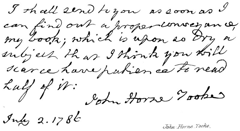 John Horne Tooke alkotó: English School