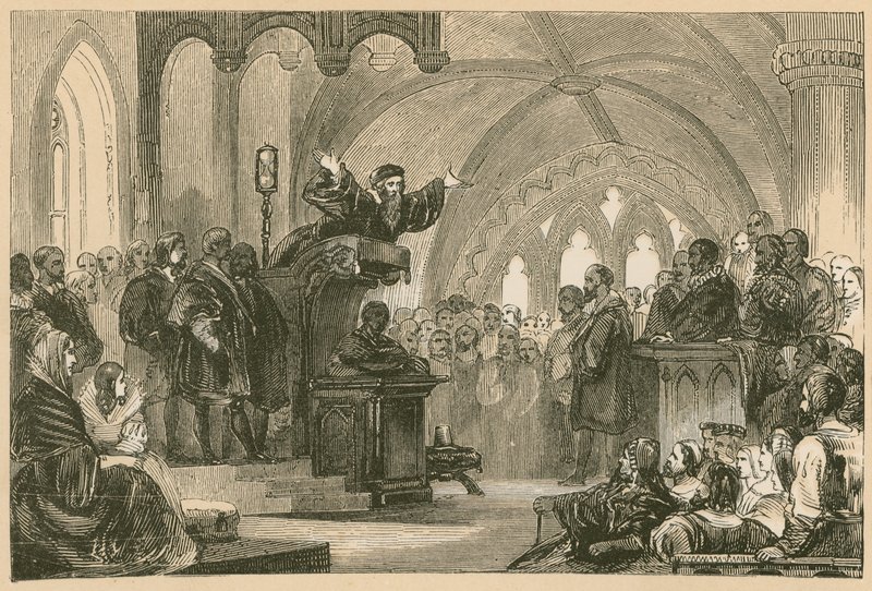 John Knox prédikál St. Andrews-ban alkotó: English School