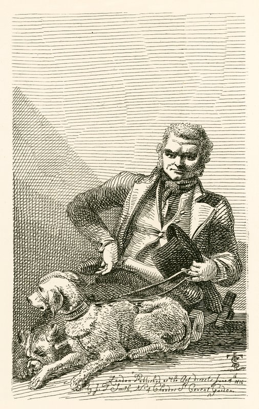 John MacNally, Tyrone megyéből, két kutyájával, Boxerrel és Roverrel alkotó: English School
