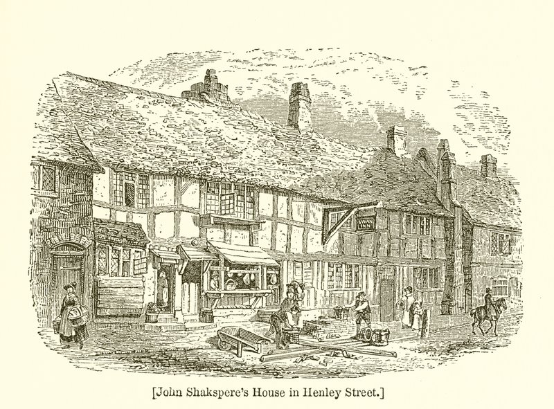 John Shakespeare háza a Henley Streeten alkotó: English School