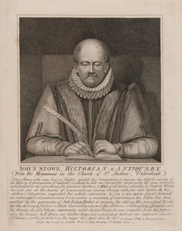 John Stow, angol történész és antikvárius (metszet) alkotó: English School