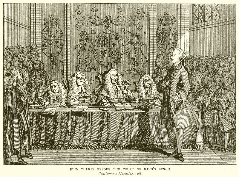 John Wilkes a Court of Kings Bench előtt alkotó: English School
