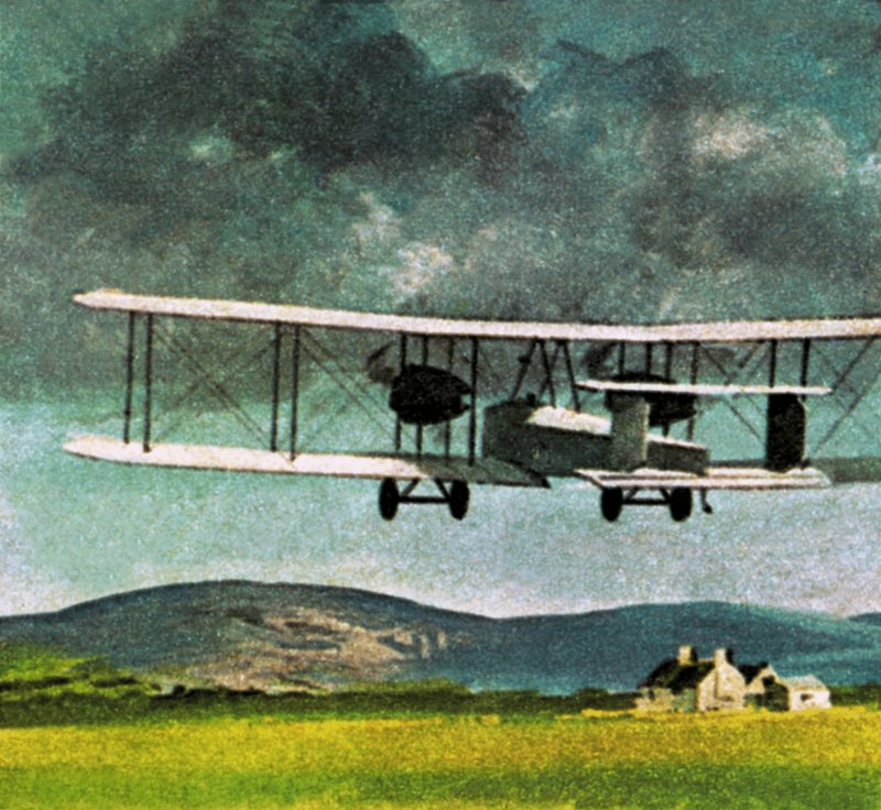 John William Alcock és Arthur Whitten Brown, akik átrepültek az Atlanti-óceánon alkotó: English School