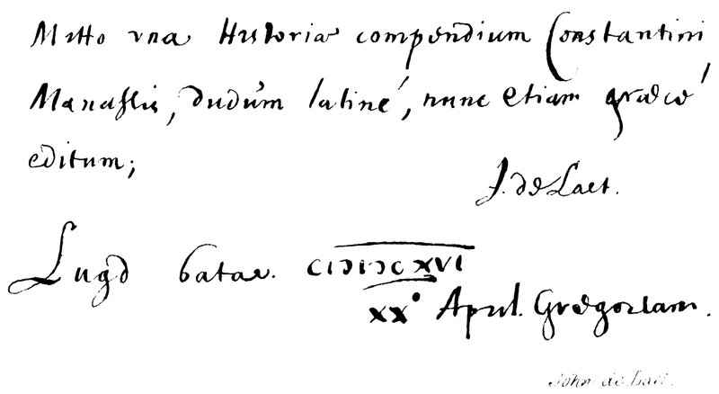 John de Laet alkotó: English School