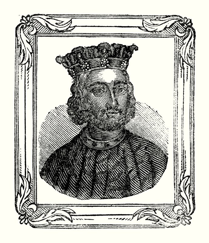János 1167-ben született, 1199-ben koronázták meg és 1216-ban halt meg (metszet) alkotó: English School