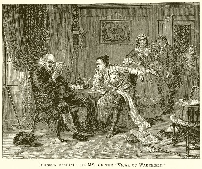 Johnson Wakefield helytartójának asszonyát olvassa alkotó: English School
