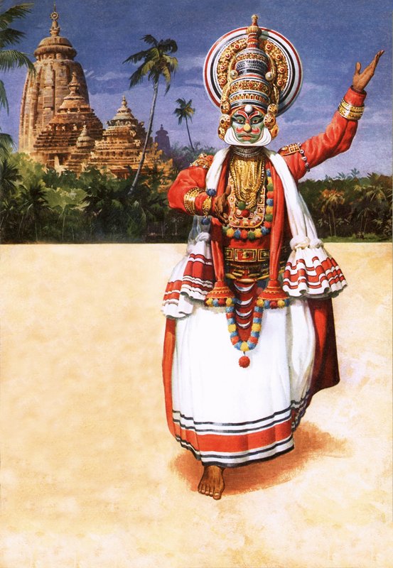 Kathakali, India egyik legszínesebb tánca alkotó: English School