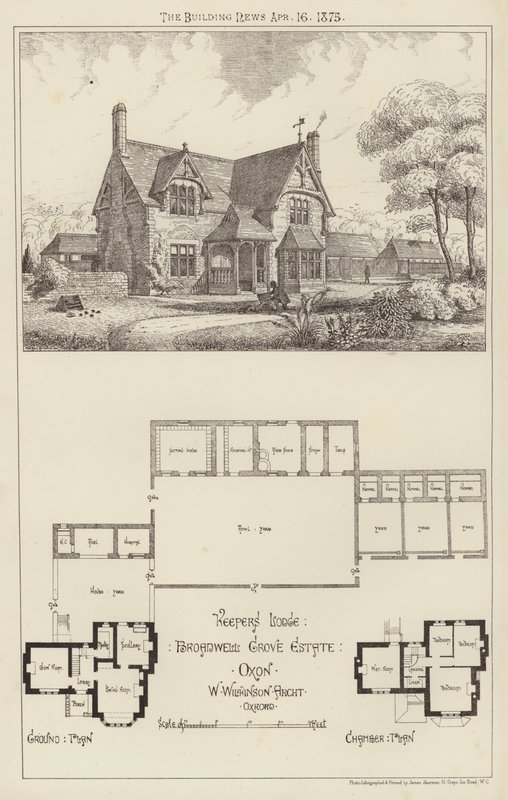 Keepers Lodge, Broadwell Grove Estate, Oxon (metszet) alkotó: English School