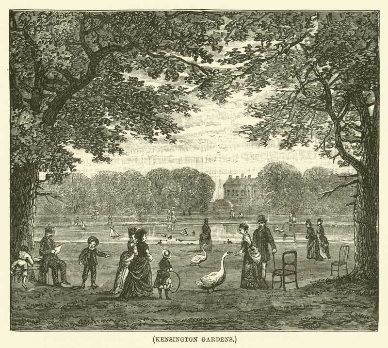 Kensington Gardens (metszet) alkotó: English School
