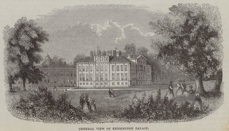 Kensington-palota, London (metszet) alkotó: English School