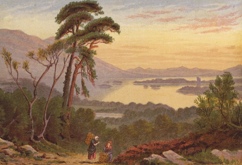 Killarney-tavak, Alsó-tó (színes litho) alkotó: English School
