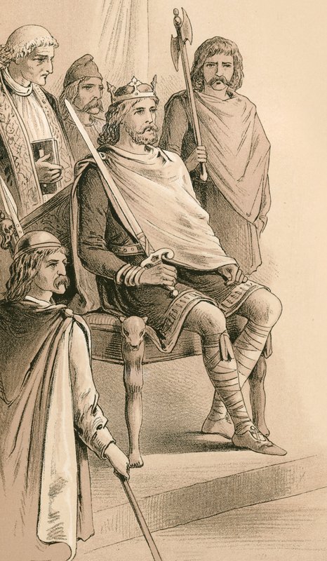 Alfréd királyt megkoronázták alkotó: English School