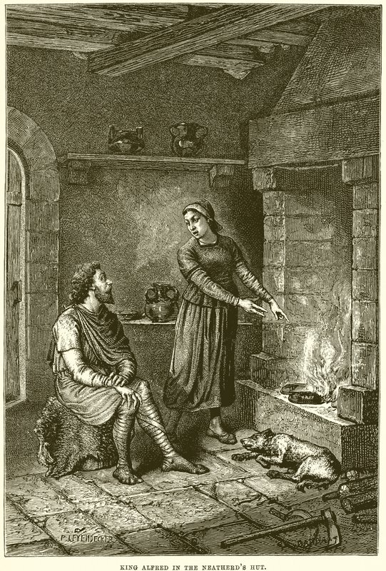 Alfréd király a holland kunyhóban alkotó: English School