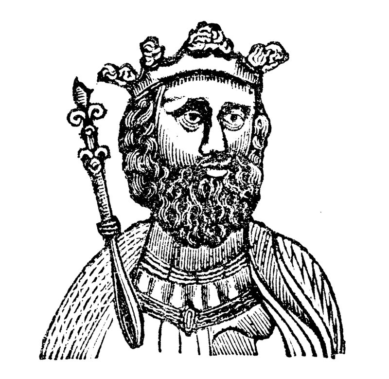 II. Edward király, vezetéknevén Caernarvon (fametszet) alkotó: English School