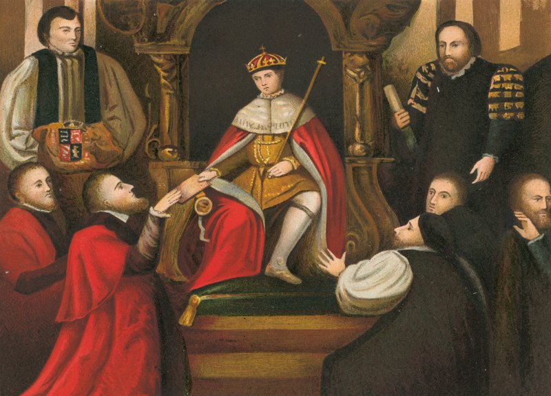 VI. Edward király megerősítette, hogy apja a Christs Hospital-t London városának ajándékozta alkotó: English School