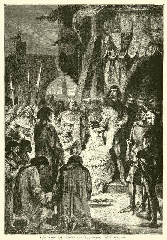 Edward király elrendeli a Burgess-ek kivégzését alkotó: English School
