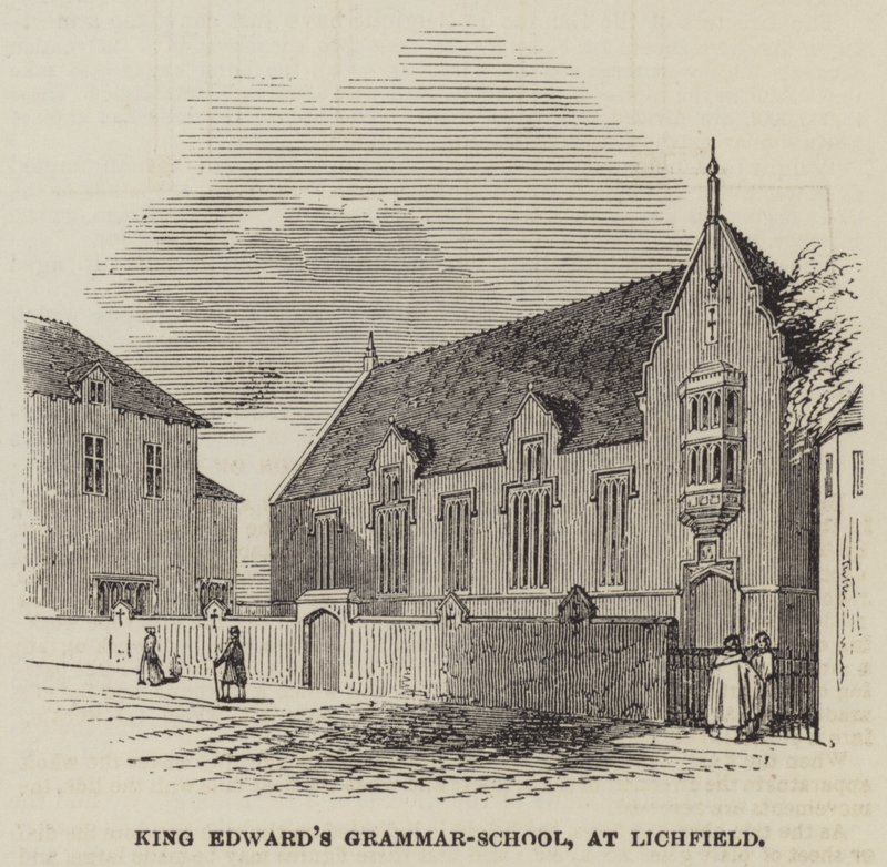Edward King Grammar-School, Lichfield (metszet) alkotó: English School