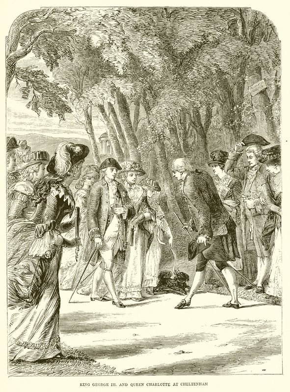 György király III. és Charlotte királynő Cheltenhamben alkotó: English School