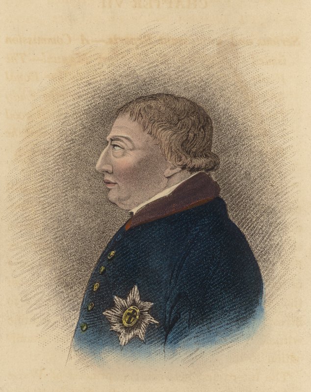 György király, betegsége idején Windsorban készült vázlatról (színes metszet) alkotó: English School