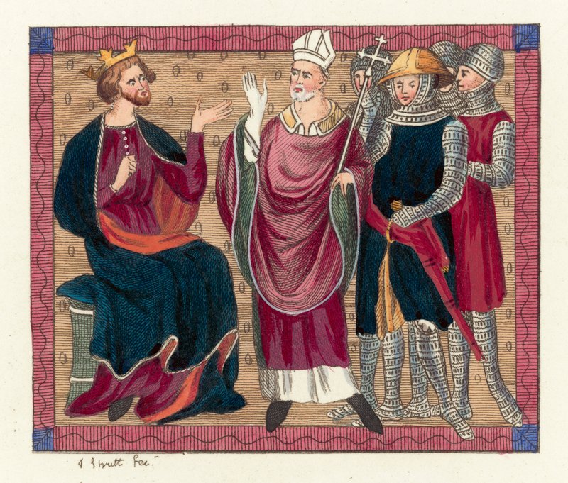 Henrik király és Becket Tamás alkotó: English School
