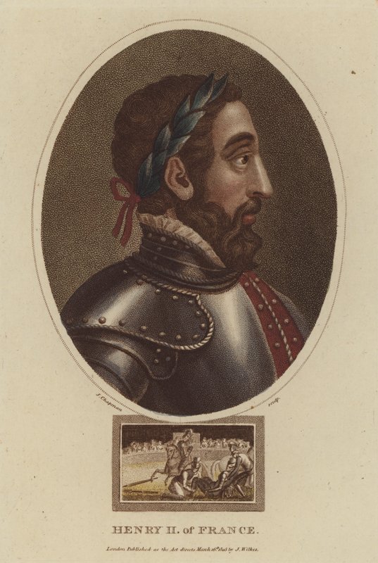 Henrik francia király (színes metszet) alkotó: English School