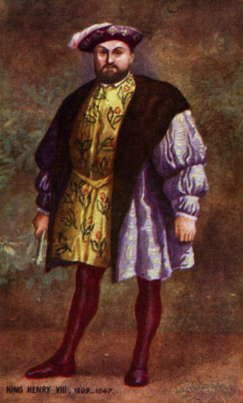 VIII. Henrik király (színes litográfia) alkotó: English School