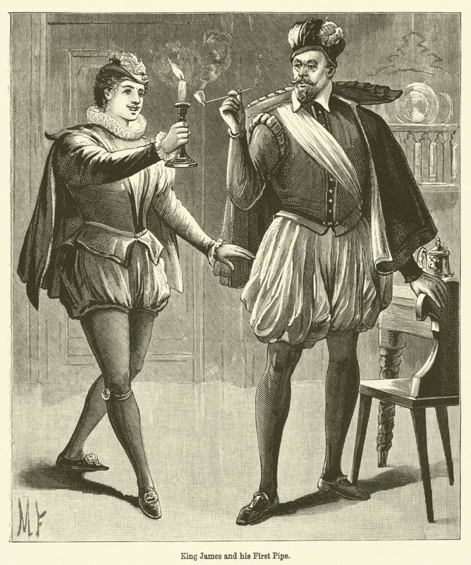 Jakab király és első pipája (metszet) alkotó: English School