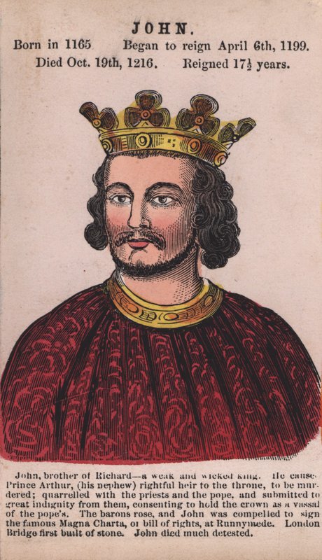János király (színes metszet) alkotó: English School