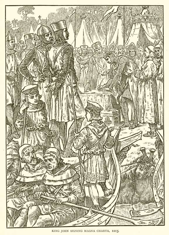 János király aláírta a Magna Chartát, 1215 alkotó: English School