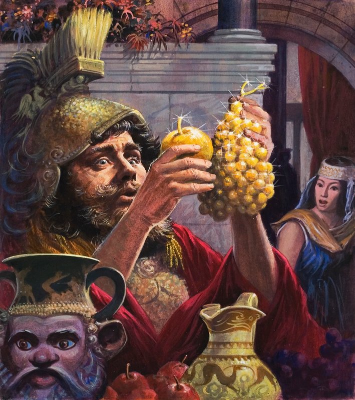 King Midas (gouache, papír) alkotó: English School