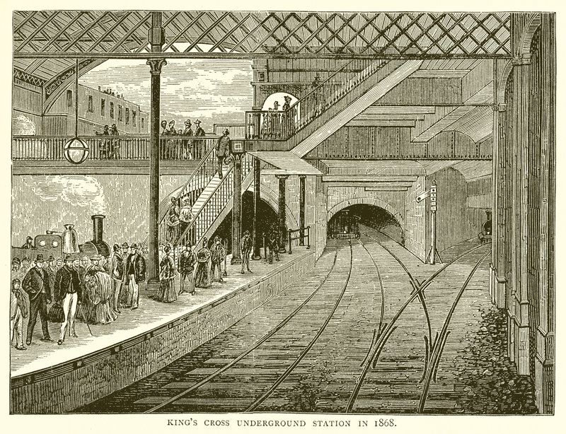 Kings Cross metróállomás 1868-ban alkotó: English School