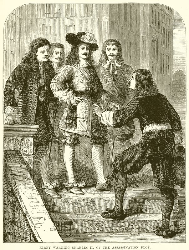 Kirby figyelmezteti II. Károlyt a merényletről alkotó: English School