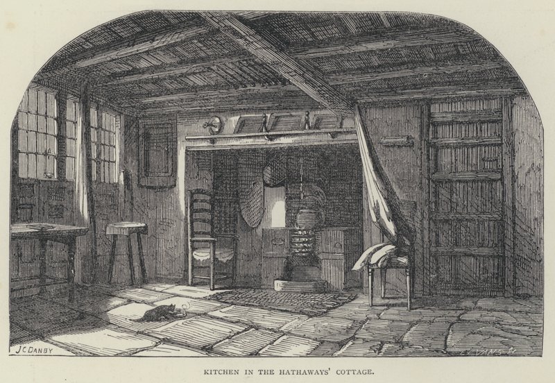 Konyha a Hathaways házában (metszet) alkotó: English School