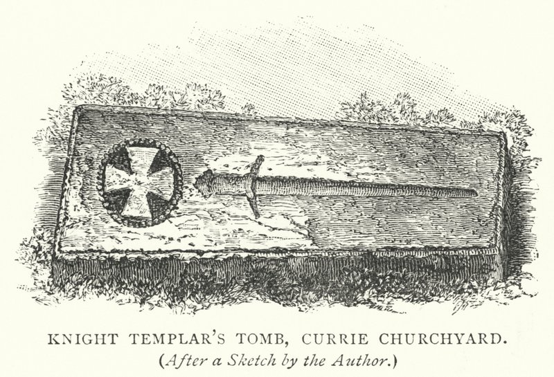 Templomos lovag sírja, Currie templomkert (metszet) alkotó: English School